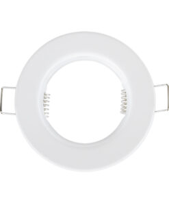 GloboStar® DELTA 77807 Χωνευτό Στρόγγυλο Σποτ Οροφής για Λάμπα MR16 με Βάση GU5.3 ή GU10 – IP20 – Μεταλλικό – Φ83 x Υ31mm – Λευκό – 5 Χρόνια Εγγύηση