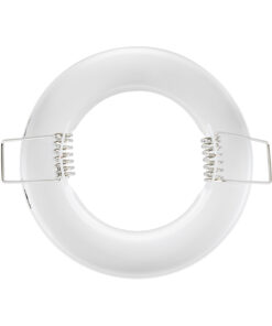 GloboStar® DELTA 77807 Χωνευτό Στρόγγυλο Σποτ Οροφής για Λάμπα MR16 με Βάση GU5.3 ή GU10 – IP20 – Μεταλλικό – Φ83 x Υ31mm – Λευκό – 5 Χρόνια Εγγύηση