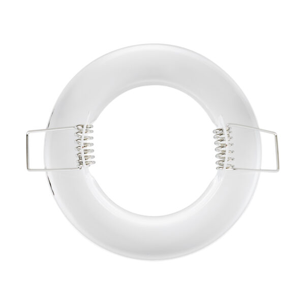 GloboStar® DELTA 77807 Χωνευτό Στρόγγυλο Σποτ Οροφής για Λάμπα MR16 με Βάση GU5.3 ή GU10 – IP20 – Μεταλλικό – Φ83 x Υ31mm – Λευκό – 5 Χρόνια Εγγύηση