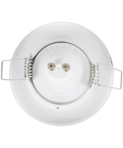 GloboStar® DELTA 77807 Χωνευτό Στρόγγυλο Σποτ Οροφής για Λάμπα MR16 με Βάση GU5.3 ή GU10 – IP20 – Μεταλλικό – Φ83 x Υ31mm – Λευκό – 5 Χρόνια Εγγύηση