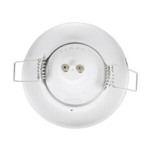 GloboStar® DELTA 77807 Χωνευτό Στρόγγυλο Σποτ Οροφής για Λάμπα MR16 με Βάση GU5.3 ή GU10 – IP20 – Μεταλλικό – Φ83 x Υ31mm – Λευκό – 5 Χρόνια Εγγύηση