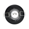GloboStar® DELTA 77808 Χωνευτό Στρόγγυλο Σποτ Οροφής για Λάμπα MR16 με Βάση GU5.3 ή GU10 – IP20 – Μεταλλικό – Φ83 x Υ31mm – Μαύρο – 5 Χρόνια Εγγύηση