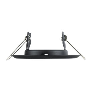 GloboStar® DELTA 77808 Χωνευτό Στρόγγυλο Σποτ Οροφής για Λάμπα MR16 με Βάση GU5.3 ή GU10 – IP20 – Μεταλλικό – Φ83 x Υ31mm – Μαύρο – 5 Χρόνια Εγγύηση
