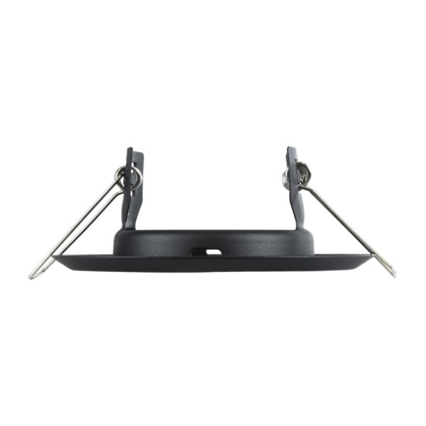 GloboStar® DELTA 77808 Χωνευτό Στρόγγυλο Σποτ Οροφής για Λάμπα MR16 με Βάση GU5.3 ή GU10 – IP20 – Μεταλλικό – Φ83 x Υ31mm – Μαύρο – 5 Χρόνια Εγγύηση