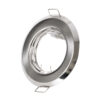 GloboStar® DELTA 77809 Χωνευτό Στρόγγυλο Σποτ Οροφής για Λάμπα MR16 με Βάση GU5.3 ή GU10 – IP20 – Μεταλλικό – Φ83 x Υ31mm – Νίκελ Ματ – 5 Χρόνια Εγγύηση
