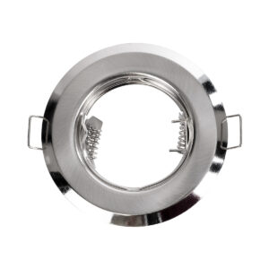 GloboStar® DELTA 77809 Χωνευτό Στρόγγυλο Σποτ Οροφής για Λάμπα MR16 με Βάση GU5.3 ή GU10 – IP20 – Μεταλλικό – Φ83 x Υ31mm – Νίκελ Ματ – 5 Χρόνια Εγγύηση