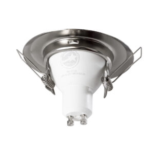 GloboStar® DELTA 77809 Χωνευτό Στρόγγυλο Σποτ Οροφής για Λάμπα MR16 με Βάση GU5.3 ή GU10 – IP20 – Μεταλλικό – Φ83 x Υ31mm – Νίκελ Ματ – 5 Χρόνια Εγγύηση