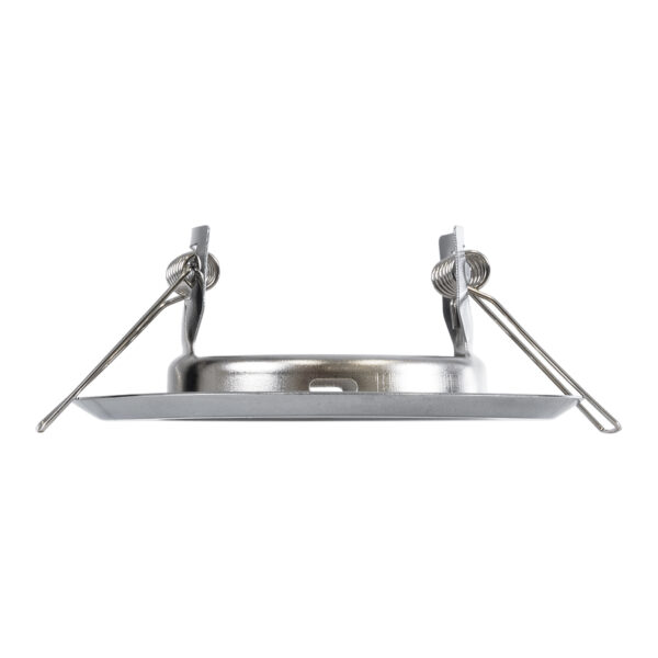 GloboStar® DELTA 77810 Χωνευτό Στρόγγυλο Σποτ Οροφής για Λάμπα MR16 με Βάση GU5.3 ή GU10 – IP20 – Μεταλλικό – Φ83 x Υ31mm – Χρώμιο Νίκελ – 5 Χρόνια Εγγύηση