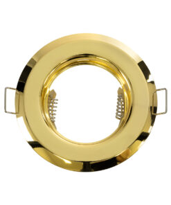 GloboStar® DELTA 77811 Χωνευτό Στρόγγυλο Σποτ Οροφής για Λάμπα MR16 με Βάση GU5.3 ή GU10 – IP20 – Μεταλλικό – Φ83 x Υ31mm – Χρυσό Πλατίνα – 5 Χρόνια Εγγύηση