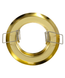 GloboStar® DELTA 77811 Χωνευτό Στρόγγυλο Σποτ Οροφής για Λάμπα MR16 με Βάση GU5.3 ή GU10 – IP20 – Μεταλλικό – Φ83 x Υ31mm – Χρυσό Πλατίνα – 5 Χρόνια Εγγύηση