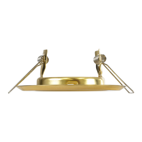 GloboStar® DELTA 77811 Χωνευτό Στρόγγυλο Σποτ Οροφής για Λάμπα MR16 με Βάση GU5.3 ή GU10 – IP20 – Μεταλλικό – Φ83 x Υ31mm – Χρυσό Πλατίνα – 5 Χρόνια Εγγύηση