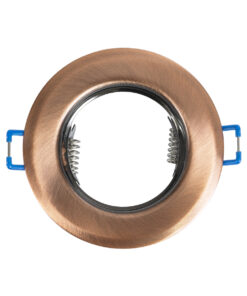 GloboStar® DELTA 77812 Χωνευτό Στρόγγυλο Σποτ Οροφής για Λάμπα MR16 με Βάση GU5.3 ή GU10 – IP20 – Μεταλλικό – Φ83 x Υ31mm – Χάλκινο – 5 Χρόνια Εγγύηση