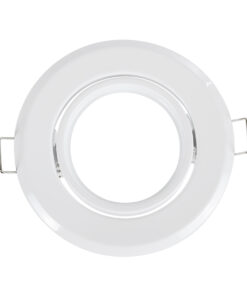 GloboStar® DELTA 77814 Χωνευτό Κινούμενο Στρόγγυλο Σποτ Οροφής για Λάμπα MR16 με Βάση GU5.3 ή GU10 – IP20 – Μεταλλικό – Φ92 x Υ28mm – Λευκό – 5 Χρόνια Εγγύηση