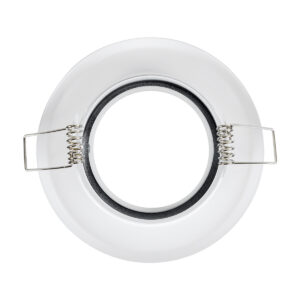 GloboStar® DELTA 77814 Χωνευτό Κινούμενο Στρόγγυλο Σποτ Οροφής για Λάμπα MR16 με Βάση GU5.3 ή GU10 – IP20 – Μεταλλικό – Φ92 x Υ28mm – Λευκό – 5 Χρόνια Εγγύηση