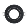 GloboStar® DELTA 77815 Χωνευτό Κινούμενο Στρόγγυλο Σποτ Οροφής για Λάμπα MR16 με Βάση GU5.3 ή GU10 – IP20 – Μεταλλικό – Φ92 x Υ28mm- Μαύρο – 5 Χρόνια Εγγύηση