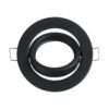 GloboStar® DELTA 77815 Χωνευτό Κινούμενο Στρόγγυλο Σποτ Οροφής για Λάμπα MR16 με Βάση GU5.3 ή GU10 – IP20 – Μεταλλικό – Φ92 x Υ28mm- Μαύρο – 5 Χρόνια Εγγύηση