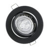 GloboStar® DELTA 77815 Χωνευτό Κινούμενο Στρόγγυλο Σποτ Οροφής για Λάμπα MR16 με Βάση GU5.3 ή GU10 – IP20 – Μεταλλικό – Φ92 x Υ28mm- Μαύρο – 5 Χρόνια Εγγύηση
