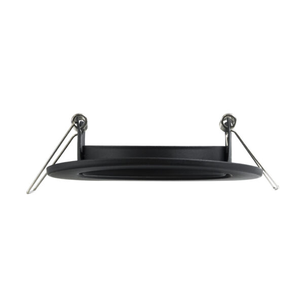GloboStar® DELTA 77815 Χωνευτό Κινούμενο Στρόγγυλο Σποτ Οροφής για Λάμπα MR16 με Βάση GU5.3 ή GU10 – IP20 – Μεταλλικό – Φ92 x Υ28mm- Μαύρο – 5 Χρόνια Εγγύηση