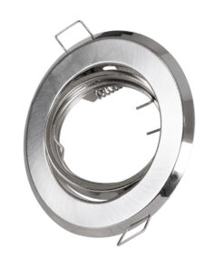 GloboStar® DELTA 77816 Χωνευτό Κινούμενο Στρόγγυλο Σποτ Οροφής για Λάμπα MR16 με Βάση GU5.3 ή GU10 – IP20 – Μεταλλικό – Φ92 x Υ28mm – Νίκελ Ματ – 5 Χρόνια Εγγύηση