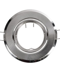 GloboStar® DELTA 77816 Χωνευτό Κινούμενο Στρόγγυλο Σποτ Οροφής για Λάμπα MR16 με Βάση GU5.3 ή GU10 – IP20 – Μεταλλικό – Φ92 x Υ28mm – Νίκελ Ματ – 5 Χρόνια Εγγύηση