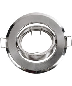 GloboStar® DELTA 77816 Χωνευτό Κινούμενο Στρόγγυλο Σποτ Οροφής για Λάμπα MR16 με Βάση GU5.3 ή GU10 – IP20 – Μεταλλικό – Φ92 x Υ28mm – Νίκελ Ματ – 5 Χρόνια Εγγύηση