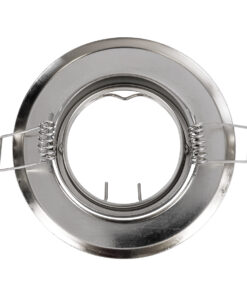 GloboStar® DELTA 77816 Χωνευτό Κινούμενο Στρόγγυλο Σποτ Οροφής για Λάμπα MR16 με Βάση GU5.3 ή GU10 – IP20 – Μεταλλικό – Φ92 x Υ28mm – Νίκελ Ματ – 5 Χρόνια Εγγύηση