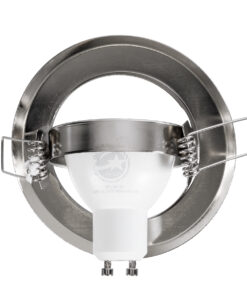 GloboStar® DELTA 77816 Χωνευτό Κινούμενο Στρόγγυλο Σποτ Οροφής για Λάμπα MR16 με Βάση GU5.3 ή GU10 – IP20 – Μεταλλικό – Φ92 x Υ28mm – Νίκελ Ματ – 5 Χρόνια Εγγύηση