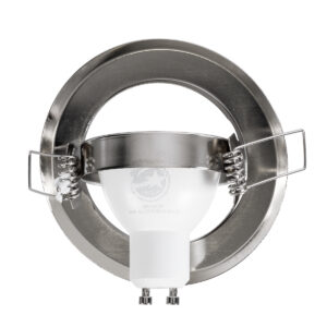 GloboStar® DELTA 77816 Χωνευτό Κινούμενο Στρόγγυλο Σποτ Οροφής για Λάμπα MR16 με Βάση GU5.3 ή GU10 – IP20 – Μεταλλικό – Φ92 x Υ28mm – Νίκελ Ματ – 5 Χρόνια Εγγύηση