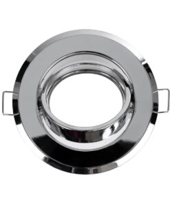 GloboStar® DELTA 77817 Χωνευτό Κινούμενο Στρόγγυλο Σποτ Οροφής για Λάμπα MR16 με Βάση GU5.3 ή GU10 – IP20 – Μεταλλικό – Φ92 x Υ28mm – Χρώμιο Νίκελ – 5 Χρόνια Εγγύηση