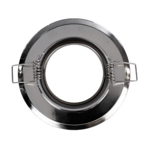GloboStar® DELTA 77817 Χωνευτό Κινούμενο Στρόγγυλο Σποτ Οροφής για Λάμπα MR16 με Βάση GU5.3 ή GU10 – IP20 – Μεταλλικό – Φ92 x Υ28mm – Χρώμιο Νίκελ – 5 Χρόνια Εγγύηση