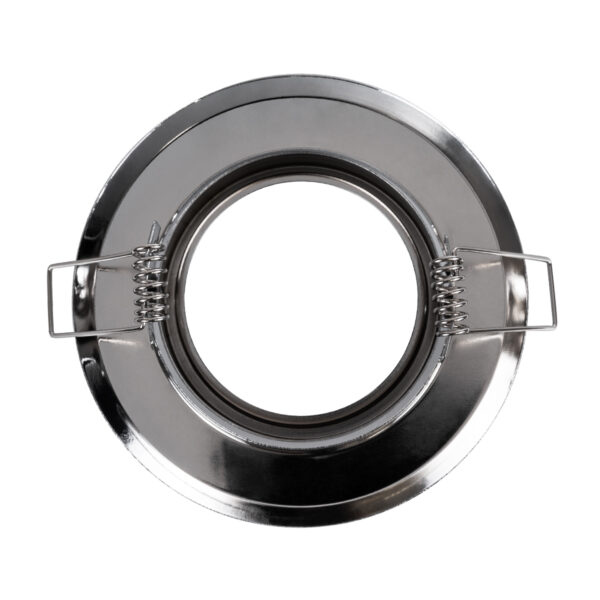 GloboStar® DELTA 77817 Χωνευτό Κινούμενο Στρόγγυλο Σποτ Οροφής για Λάμπα MR16 με Βάση GU5.3 ή GU10 – IP20 – Μεταλλικό – Φ92 x Υ28mm – Χρώμιο Νίκελ – 5 Χρόνια Εγγύηση