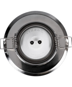 GloboStar® DELTA 77817 Χωνευτό Κινούμενο Στρόγγυλο Σποτ Οροφής για Λάμπα MR16 με Βάση GU5.3 ή GU10 – IP20 – Μεταλλικό – Φ92 x Υ28mm – Χρώμιο Νίκελ – 5 Χρόνια Εγγύηση