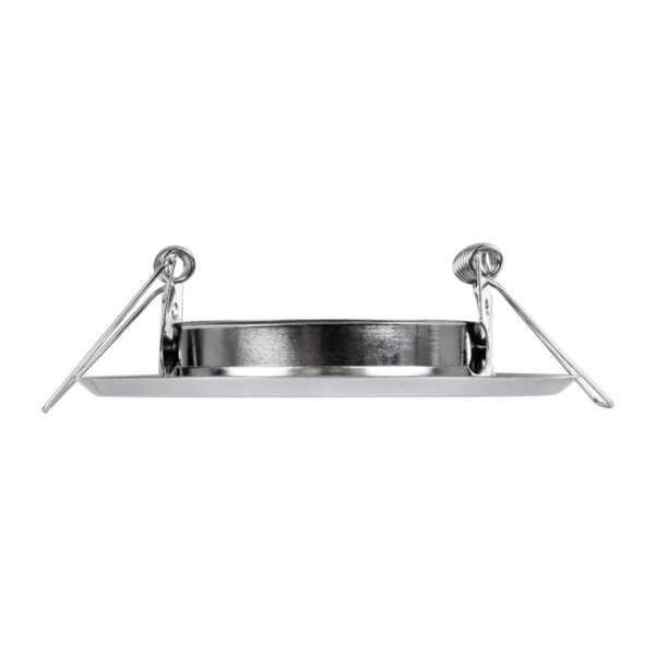 GloboStar® DELTA 77817 Χωνευτό Κινούμενο Στρόγγυλο Σποτ Οροφής για Λάμπα MR16 με Βάση GU5.3 ή GU10 – IP20 – Μεταλλικό – Φ92 x Υ28mm – Χρώμιο Νίκελ – 5 Χρόνια Εγγύηση