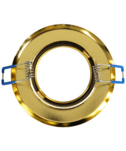 GloboStar® DELTA 77818 Χωνευτό Κινούμενο Στρόγγυλο Σποτ Οροφής για Λάμπα MR16 με Βάση GU5.3 ή GU10 – IP20 – Μεταλλικό – Φ92 x Υ28mm – Χρυσό Πλατίνα – 5 Χρόνια Εγγύηση