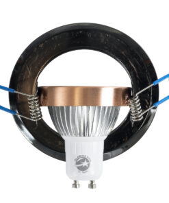 GloboStar® DELTA 77819 Χωνευτό Κινούμενο Στρόγγυλο Σποτ Οροφής για Λάμπα MR16 με Βάση GU5.3 ή GU10 – IP20 – Μεταλλικό – Φ92 x Υ28mm – Χάλκινο – 5 Χρόνια Εγγύηση