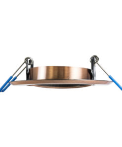 GloboStar® DELTA 77819 Χωνευτό Κινούμενο Στρόγγυλο Σποτ Οροφής για Λάμπα MR16 με Βάση GU5.3 ή GU10 – IP20 – Μεταλλικό – Φ92 x Υ28mm – Χάλκινο – 5 Χρόνια Εγγύηση