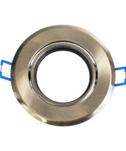 GloboStar® DELTA 77820 Χωνευτό Κινούμενο Στρόγγυλο Σποτ Οροφής για Λάμπα MR16 με Βάση GU5.3 ή GU10 – IP20 – Μεταλλικό – Φ92 x Υ28mm – Μπρούτζινο – 5 Χρόνια Εγγύηση