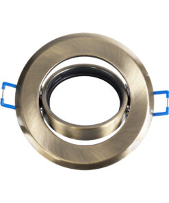 GloboStar® DELTA 77820 Χωνευτό Κινούμενο Στρόγγυλο Σποτ Οροφής για Λάμπα MR16 με Βάση GU5.3 ή GU10 – IP20 – Μεταλλικό – Φ92 x Υ28mm – Μπρούτζινο – 5 Χρόνια Εγγύηση