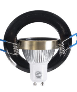 GloboStar® DELTA 77820 Χωνευτό Κινούμενο Στρόγγυλο Σποτ Οροφής για Λάμπα MR16 με Βάση GU5.3 ή GU10 – IP20 – Μεταλλικό – Φ92 x Υ28mm – Μπρούτζινο – 5 Χρόνια Εγγύηση