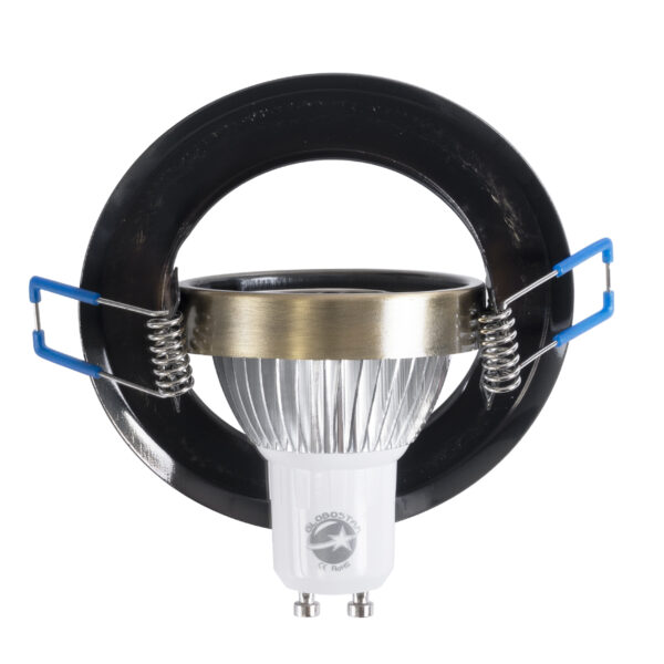 GloboStar® DELTA 77820 Χωνευτό Κινούμενο Στρόγγυλο Σποτ Οροφής για Λάμπα MR16 με Βάση GU5.3 ή GU10 – IP20 – Μεταλλικό – Φ92 x Υ28mm – Μπρούτζινο – 5 Χρόνια Εγγύηση