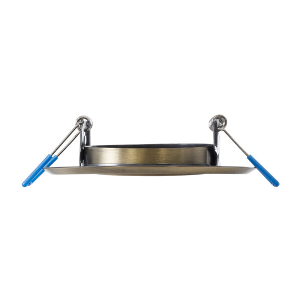 GloboStar® DELTA 77820 Χωνευτό Κινούμενο Στρόγγυλο Σποτ Οροφής για Λάμπα MR16 με Βάση GU5.3 ή GU10 – IP20 – Μεταλλικό – Φ92 x Υ28mm – Μπρούτζινο – 5 Χρόνια Εγγύηση
