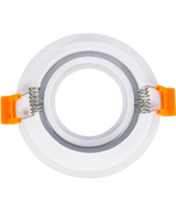 GloboStar® ALPHA 77830 Χωνευτό Κινούμενο Στρόγγυλο Σποτ Οροφής για Λάμπα MR16/GU10 – IP20 – Χυτό Αλουμίνιο – Φ9.4 x Υ4.2cm – Λευκό – 5 Χρόνια Εγγύηση