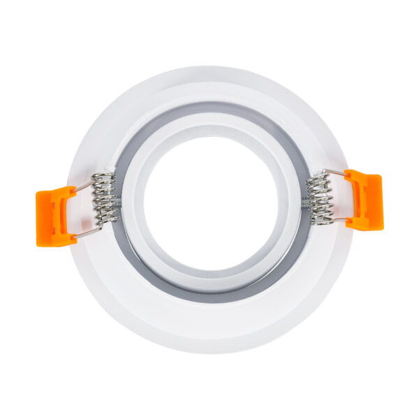 GloboStar® ALPHA 77830 Χωνευτό Κινούμενο Στρόγγυλο Σποτ Οροφής για Λάμπα MR16/GU10 – IP20 – Χυτό Αλουμίνιο – Φ9.4 x Υ4.2cm – Λευκό – 5 Χρόνια Εγγύηση