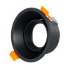 GloboStar® ALPHA 77831 Χωνευτό Κινούμενο Στρόγγυλο Σποτ Οροφής για Λάμπα MR16/GU10 – IP20 – Χυτό Αλουμίνιο – Φ9.4 x Υ4.2cm – Μαύρο – 5 Χρόνια Εγγύηση