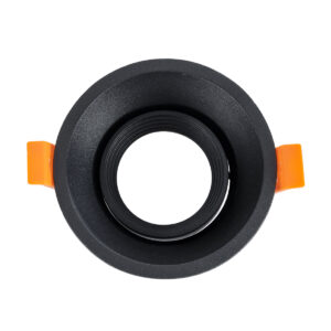 GloboStar® ALPHA 77831 Χωνευτό Κινούμενο Στρόγγυλο Σποτ Οροφής για Λάμπα MR16/GU10 – IP20 – Χυτό Αλουμίνιο – Φ9.4 x Υ4.2cm – Μαύρο – 5 Χρόνια Εγγύηση