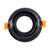 GloboStar® ALPHA 77831 Χωνευτό Κινούμενο Στρόγγυλο Σποτ Οροφής για Λάμπα MR16/GU10 – IP20 – Χυτό Αλουμίνιο – Φ9.4 x Υ4.2cm – Μαύρο – 5 Χρόνια Εγγύηση