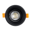 GloboStar® ALPHA 77831 Χωνευτό Κινούμενο Στρόγγυλο Σποτ Οροφής για Λάμπα MR16/GU10 – IP20 – Χυτό Αλουμίνιο – Φ9.4 x Υ4.2cm – Μαύρο – 5 Χρόνια Εγγύηση