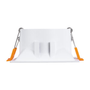 GloboStar® ALPHA 77832 Χωνευτό Κινούμενο Τετράγωνο Σποτ Οροφής για Λάμπα MR16/GU10 – IP20 – Χυτό Αλουμίνιο – Μ9 x Π9 x Υ4.5cm – Λευκό – 5 Χρόνια Εγγύηση