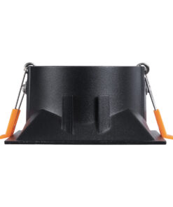 GloboStar® ALPHA 77833 Χωνευτό Κινούμενο Τετράγωνο Σποτ Οροφής για Λάμπα MR16/GU10 – IP20 – Χυτό Αλουμίνιο – Μ9 x Π9 x Υ4.5cm – Μαύρο – 5 Χρόνια Εγγύηση