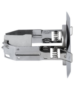 GloboStar® ACIDA 77847 Χωνευτή Στρογγυλή Μεταλλική Βάση Μπετού για Λάμπα R63 με Ντουί E27 AC 220-240V IP20 Φ11 x Υ11cm – Νίκελ – 5 Years Warranty